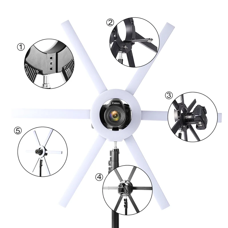 GVM-60W High Power Bi-Color LED Ring Light Kit