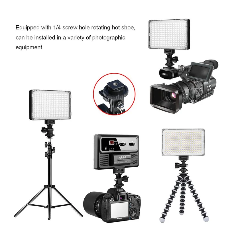 GVM-10S Bi Color Professional Video on Camera Video Light with Control Knob