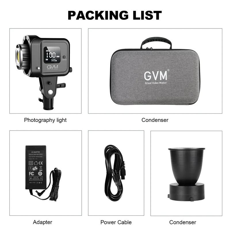 GVM SD80D 80w Bi-Color Outdoor Portable Spotlight（BOGO)