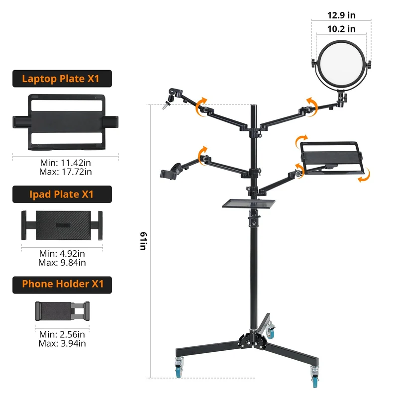GVM-ZJ-Z2 Floor-standing Mobile Live Streaming Stand