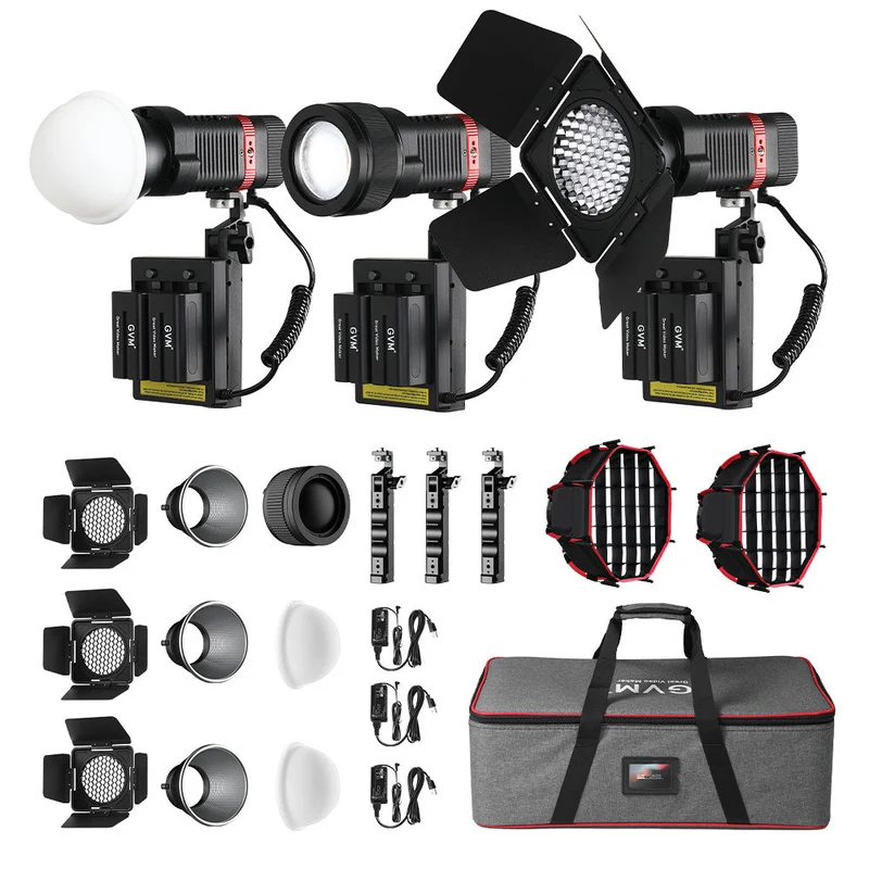 GVM-PL60B Waterproof External Model 60W Flashlight Light (Bi-Color Temperature)