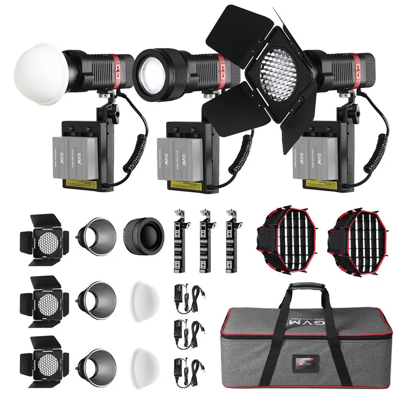 GVM-PL60B Waterproof External Model 60W Flashlight Light (Bi-Color Temperature)