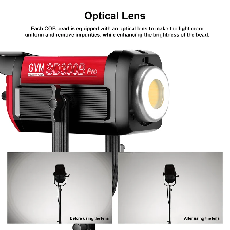 GVM PRO-SD300B 300W Bi-Color Monolight With Softbox 3 kits