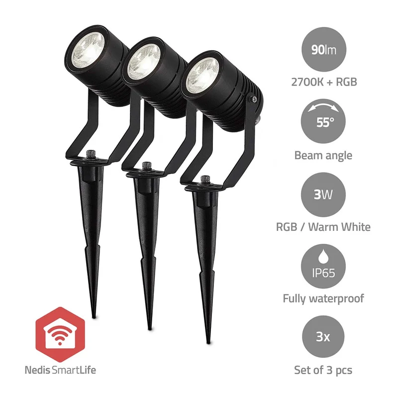 Zigbee Prikspot | 3 Stück | Smartlife-App | RGBW | 3 Watt