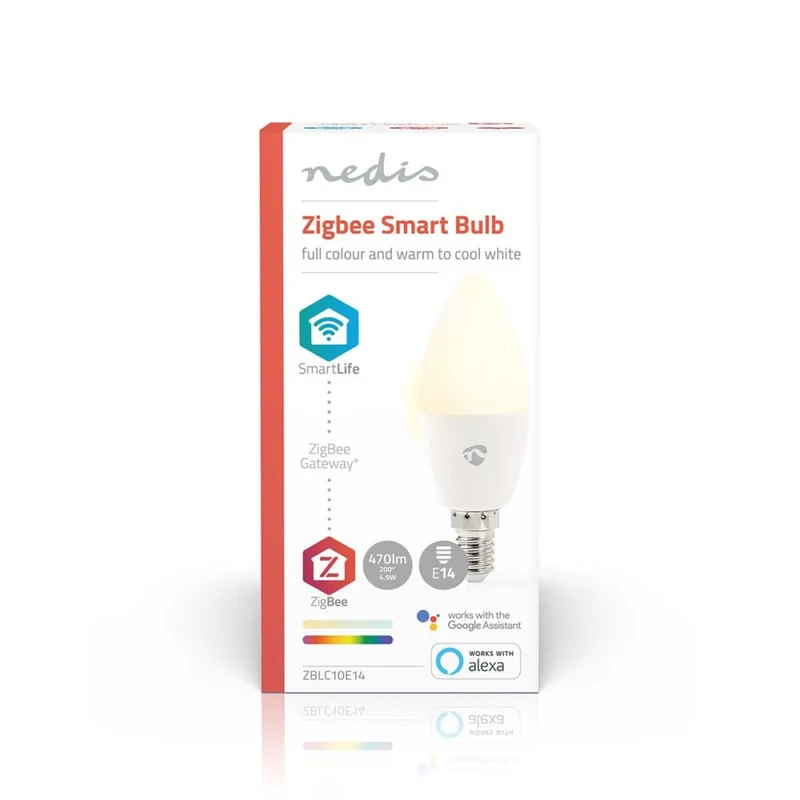 Zigbee 3.0 Smart E14 LED-Kerzenlampe | 4,9 Watt | Farbambiente – RGB+CCT