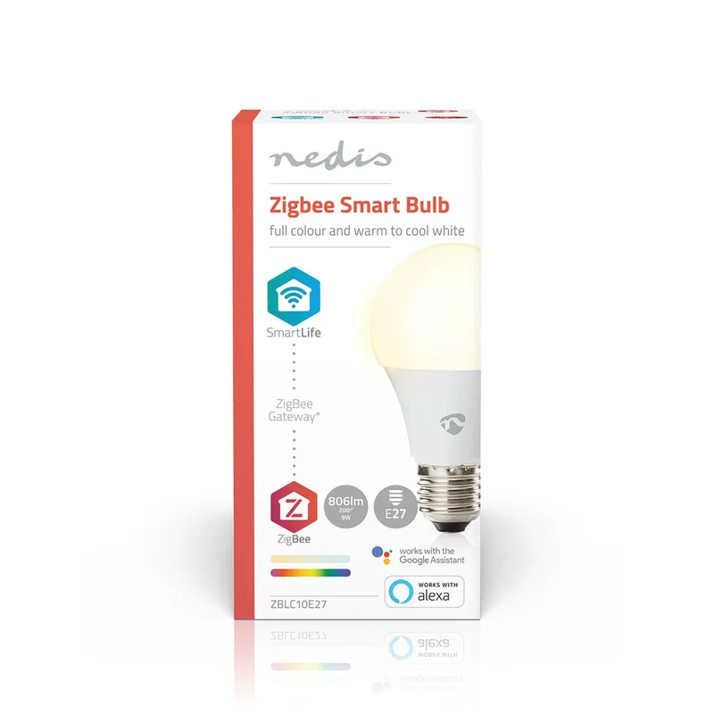 Zigbee 3.0 Smart E27 LED-Glühbirne | 9 Watt | Farbambiente – RGB+CCT