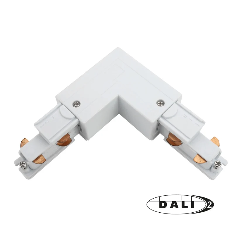 Dali 3-Phasen-Schiene | L-förmiger Verbinder | draußen | Weiß