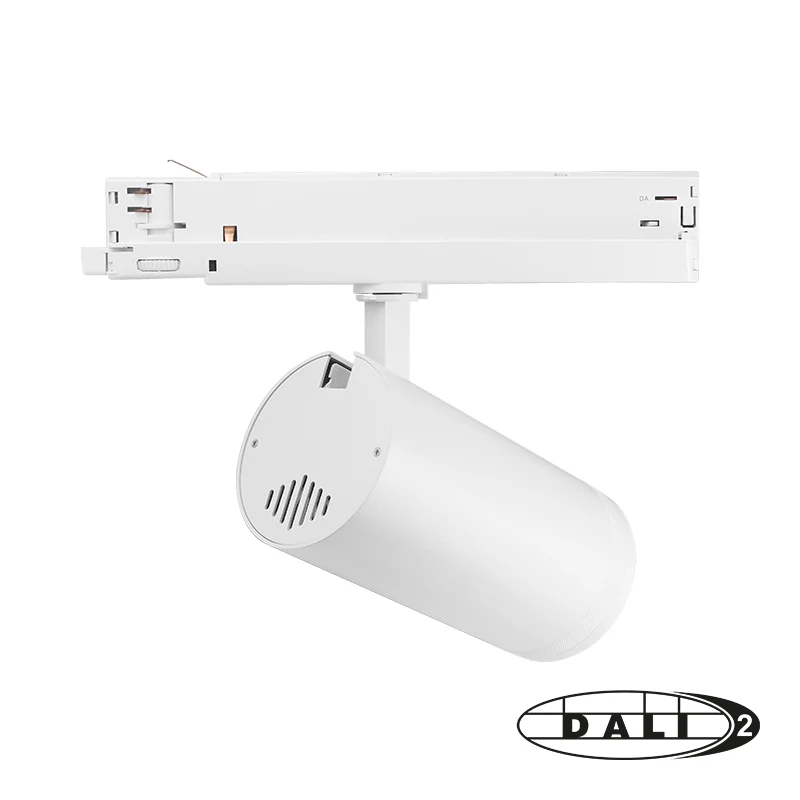 DALI 3-Phasen-Schienenstrahler | Zoombar | Wattschalter | CCT-Schalter | Weiß