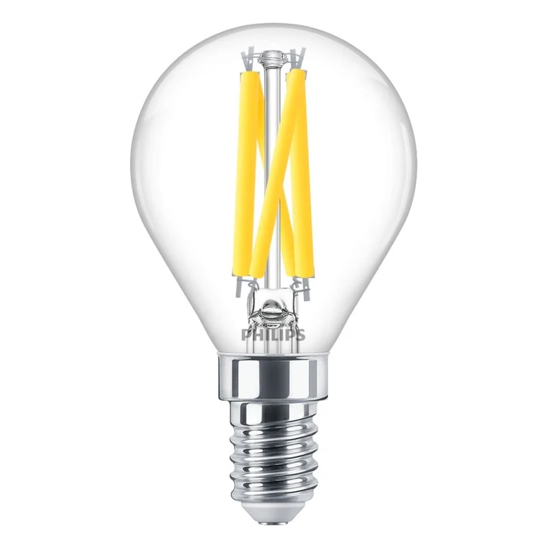Philips MASTER LED E14 Kugelfilament, klar, 5,9 W, 806 lm – 922–927, dimmbar bis warm | Beste Farbwiedergabe – Dimmbar – Ersetzt 60 W