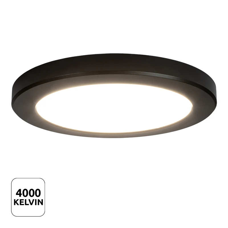 LED Aufbaudownlight Slim | Deckenleuchte rund | 24W | Schwarz | Ø285mm | CCT - 3 Lichtfarben