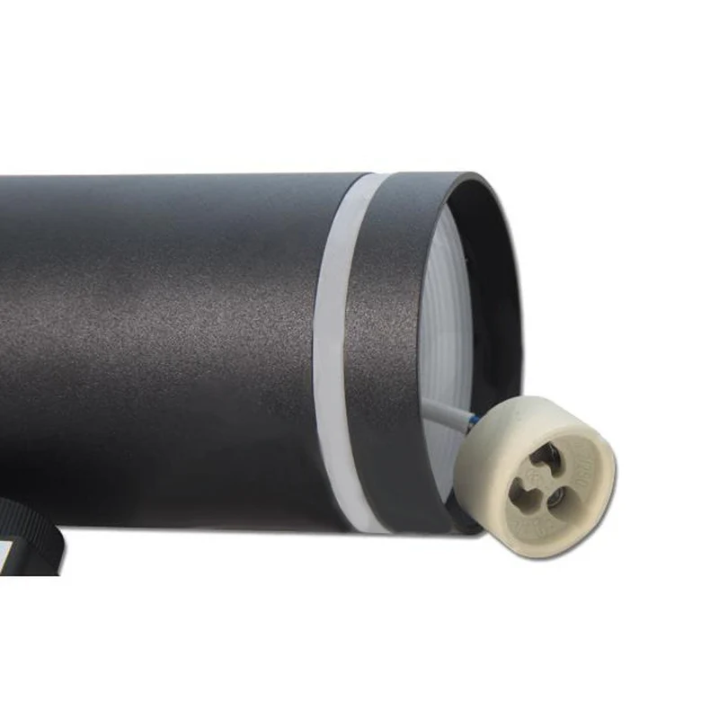 LED 1-Phasen-Schienenstrahler mit GU10-Fassung | Weißer Ring | Schwarz