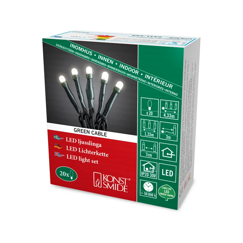 Konstsmide LED-Lichterkette, warmweiß, Frozen-Effekt