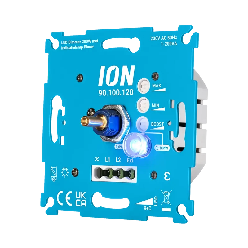 LED-Dimmer | Phasenabschnitt | 0,3-200W | mit Kontrollleuchte