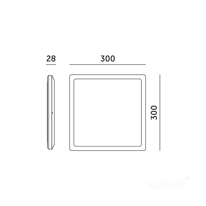 NIVERA Deckenleuchte mit Sensor | Quadratisch | 18W | 300x300mm | Weiß | CCT - Schalter | inkl. Fernbedienung