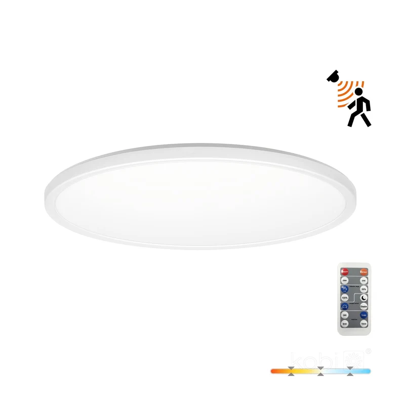 NIVERA Deckenleuchte mit Sensor | Rund | 18W | Ø300mm | Weiß | CCT - Schalter | inkl. Fernbedienung