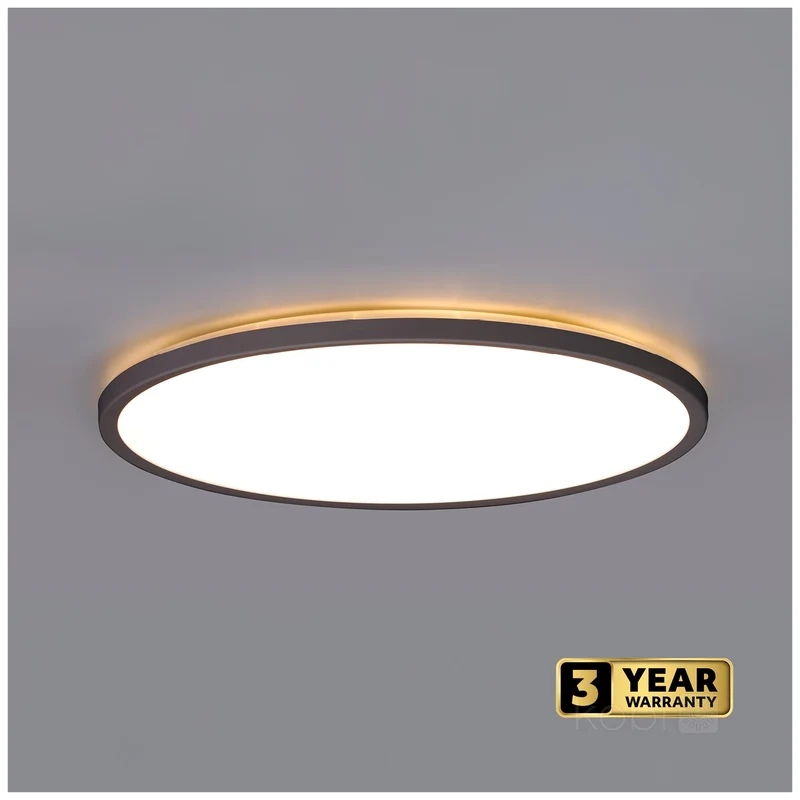 NIVERA Deckenleuchte mit Sensor | Rund | 12W | Ø225mm | Schwarz | CCT - Schalter | inkl. Fernbedienung