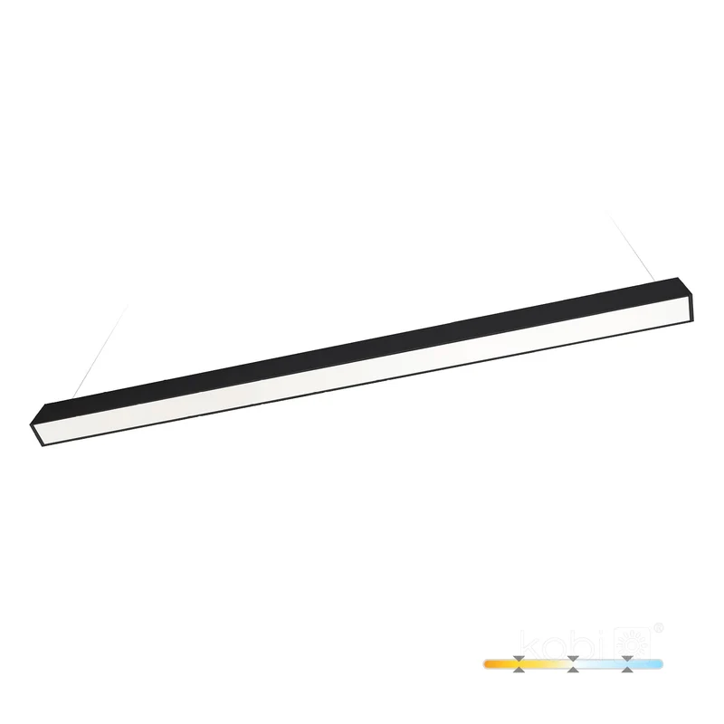 LED Linear Pendelleuchte | Bürolampe | Schwarz | 120cm | 20W | Einstellbare CCT-Lichtfarbe | KOLINE