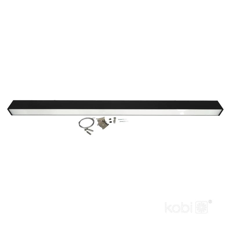 LED Linear Pendelleuchte | Bürolampe | Schwarz | 120cm | 20W | Einstellbare CCT-Lichtfarbe | KOLINE