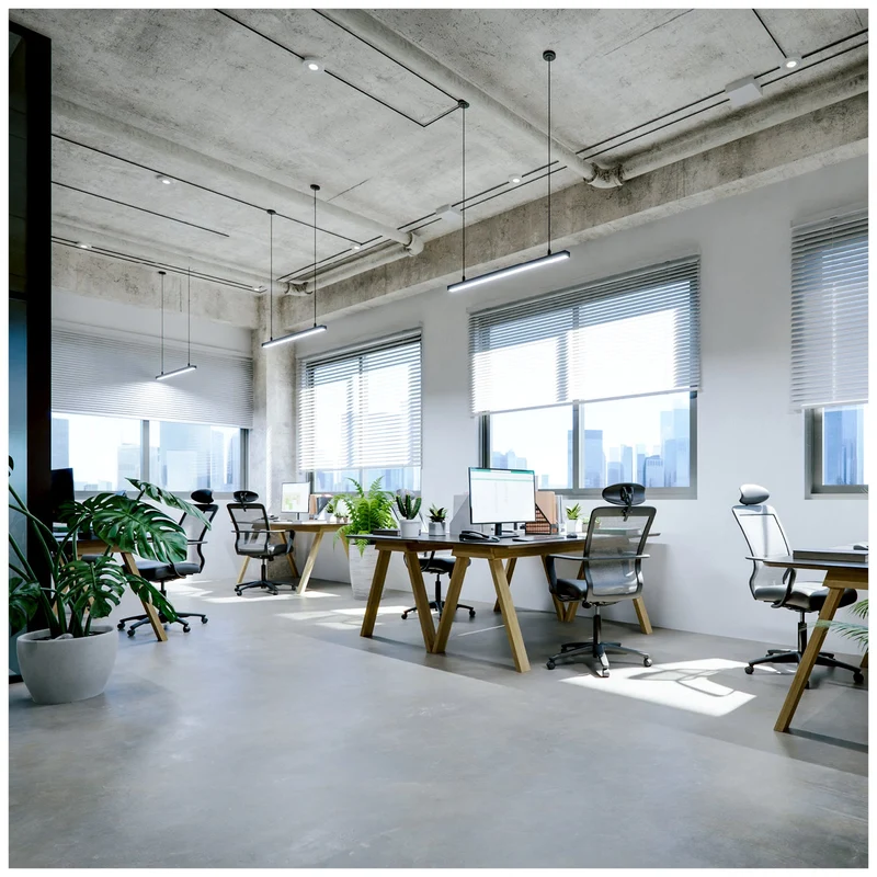 LED Linear Pendelleuchte | Bürolampe | Schwarz | 120cm | 20W | Einstellbare CCT-Lichtfarbe | KOLINE