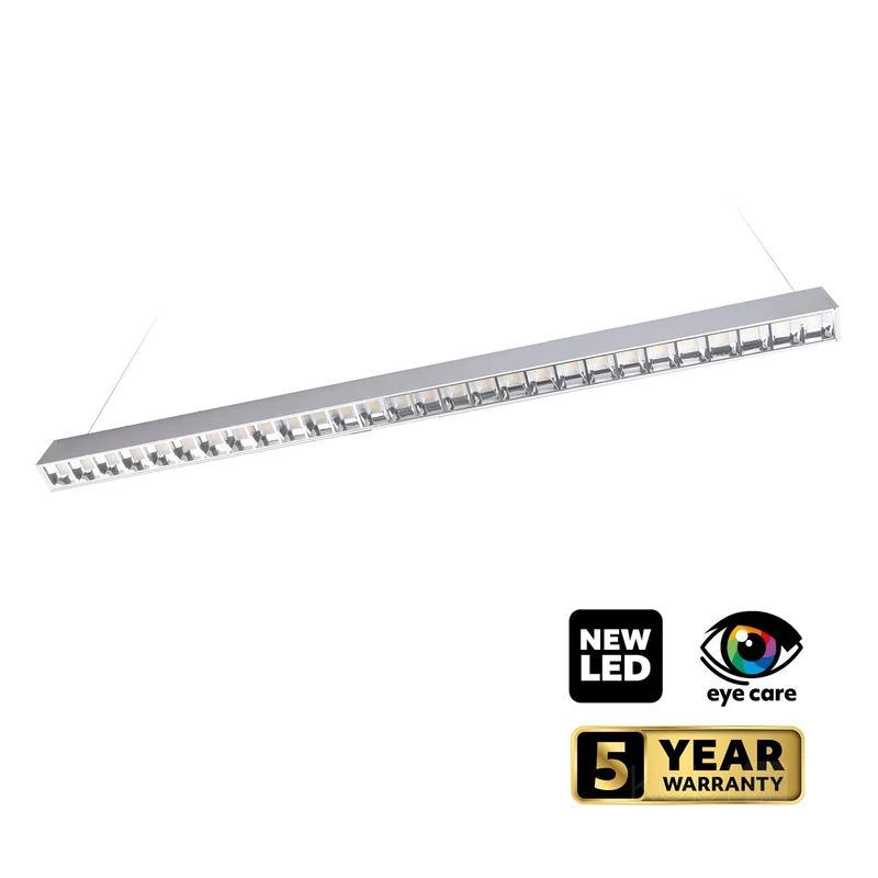 LED Linear Pendelleuchte | Bürolampe | Weiß | 120cm | 30W | UGR <19 | Einstellbare CCT-Lichtfarbe