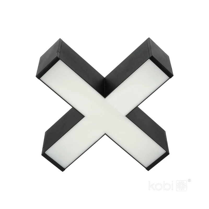 LED-Verbinder | X-Form | 15W | Schwarz | für KOLINE Büroleuchte