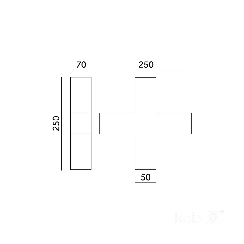 LED-Verbinder | X-Form | 15W | Weiß | für KOLINE Büroleuchte