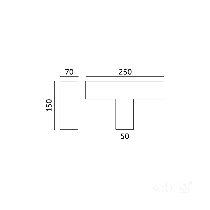 LED-Verbinder | T-Form | 15W | Weiß | für KOLINE Büroleuchte