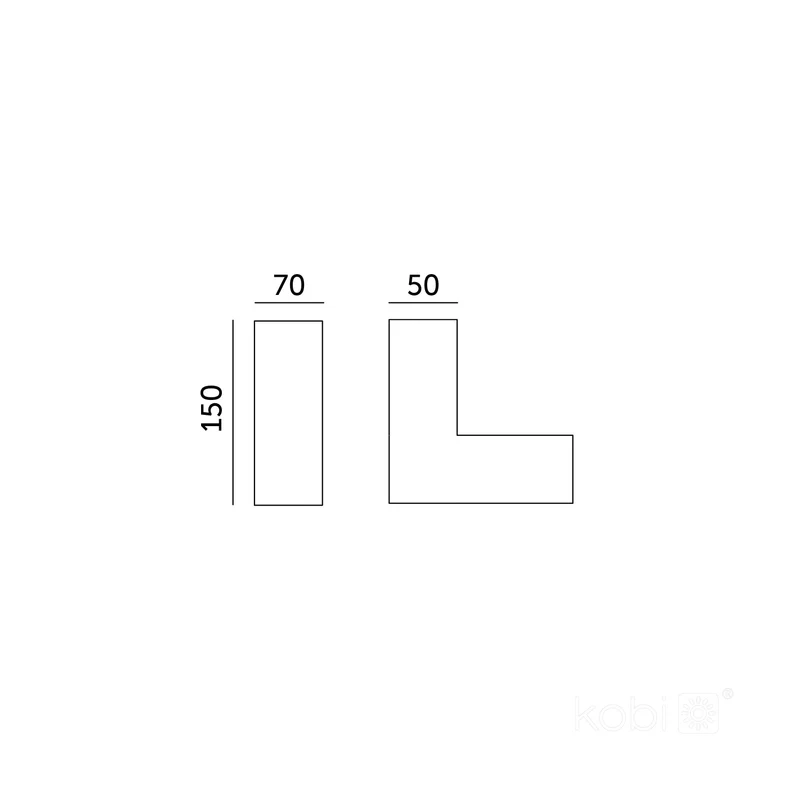 LED-Verbinder | L-Form | 15W | Schwarz | für KOLINE Büroleuchte