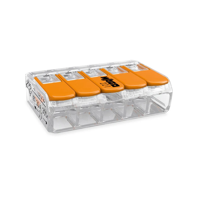 Wago 221-415, COMPACT Verbindungsklemme, 5-polig