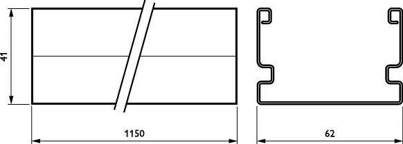 Philips Maxos Fusion | Stützprofil | Weiß | 1137 mm