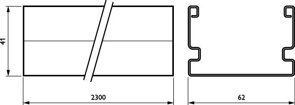 Philips Maxos Fusion | Stützprofil | Weiß | 2275 mm
