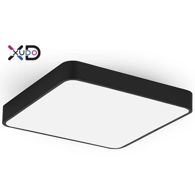 LED-Aufbauquadrat | Deckenleuchte quadratisch | 54W | Schwarz | 400 x 400 mm | CCT – 3 Lichtfarben