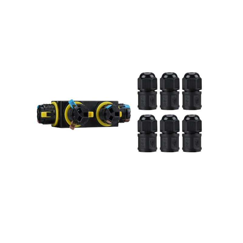 3Pin | 6-Wege-Schnellverbinder | IP68 | 4-11mm