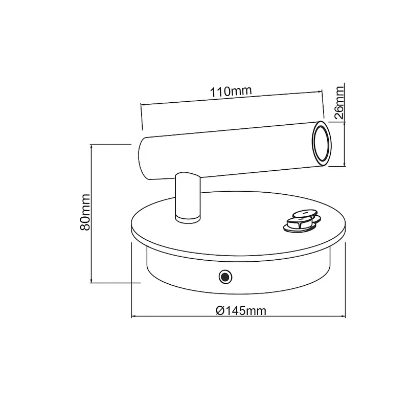 LED Wandleuchte - Nachttischlampe mit USB+C Anschluss und Schalter | Weiß | 8W | 704 Lumen | Nicht dimmbar