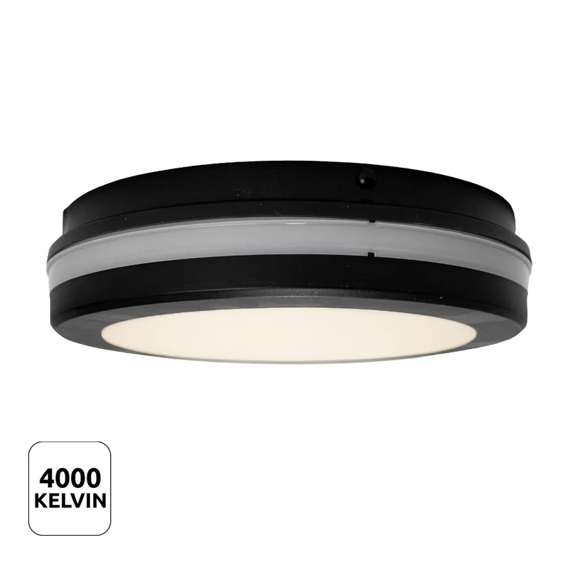 Badezimmer Deckenleuchte BARO | Schwarz | 20W | 1900 Lumen | CCT - Einstellbare Lichtfarbe | Inkl. Bewegungsmelder