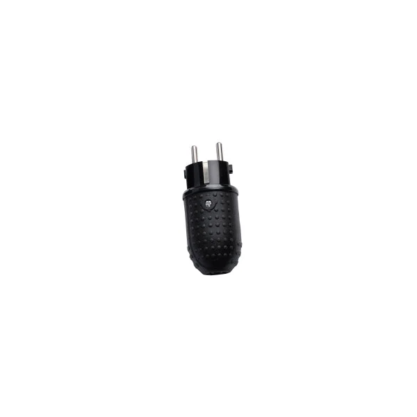 Wasserdichter Outdoorstecker Gummi | Geerdet | Männlich | IP44