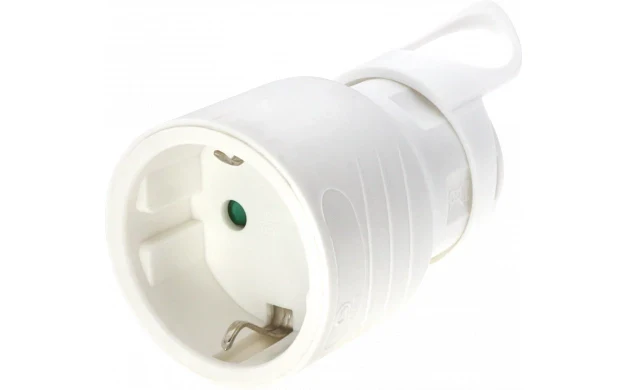 Kontraststecker weiß | Mit Auszugshilfe | Weiblich | IP20