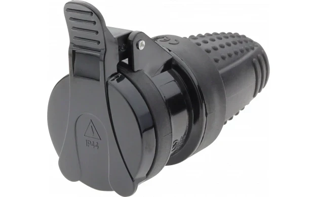 Kontraststecker schwarz | Weiblich | IP44