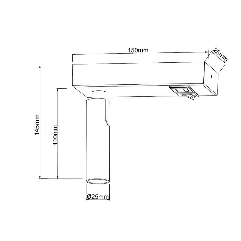 LED Wandleuchte - Nachttischlampe mit USB+C Anschluss und Schalter | Weiß | 2W | 140 Lumen | Nicht dimmbar