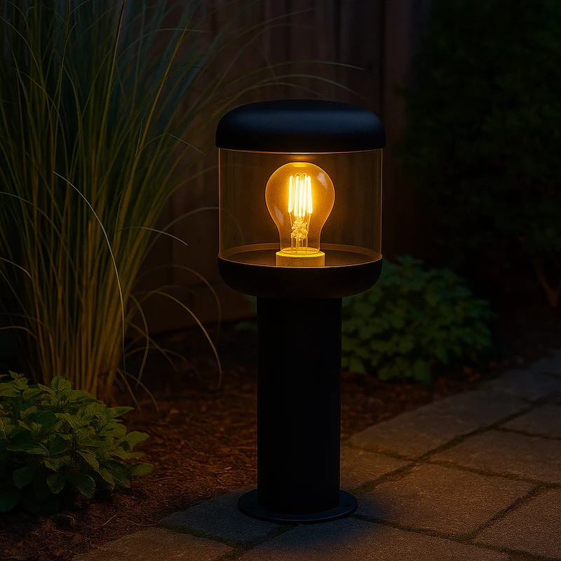 Stehende Außenlampe 35cm | E27 | Frina | Schwarz | Dimmbar