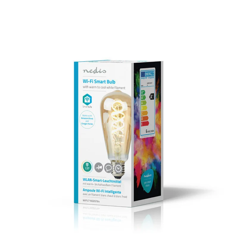 Wi-Fi-Filament-Edison-LED-Glühbirne | 1800K - 6500K | 5,5W | E27