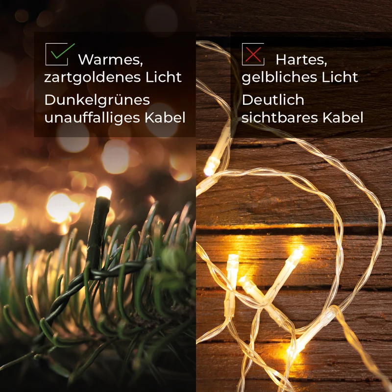 leds.de LED-Lichterkette für Außen und Innen, IP44