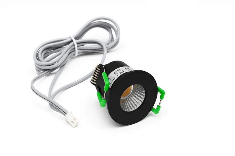 Mini-Einbaustrahler TOLOS | 12 Volt | Ø28mm | 3W | IP65 | Schwarz | Dimmbar | 2700K - Warmweiß