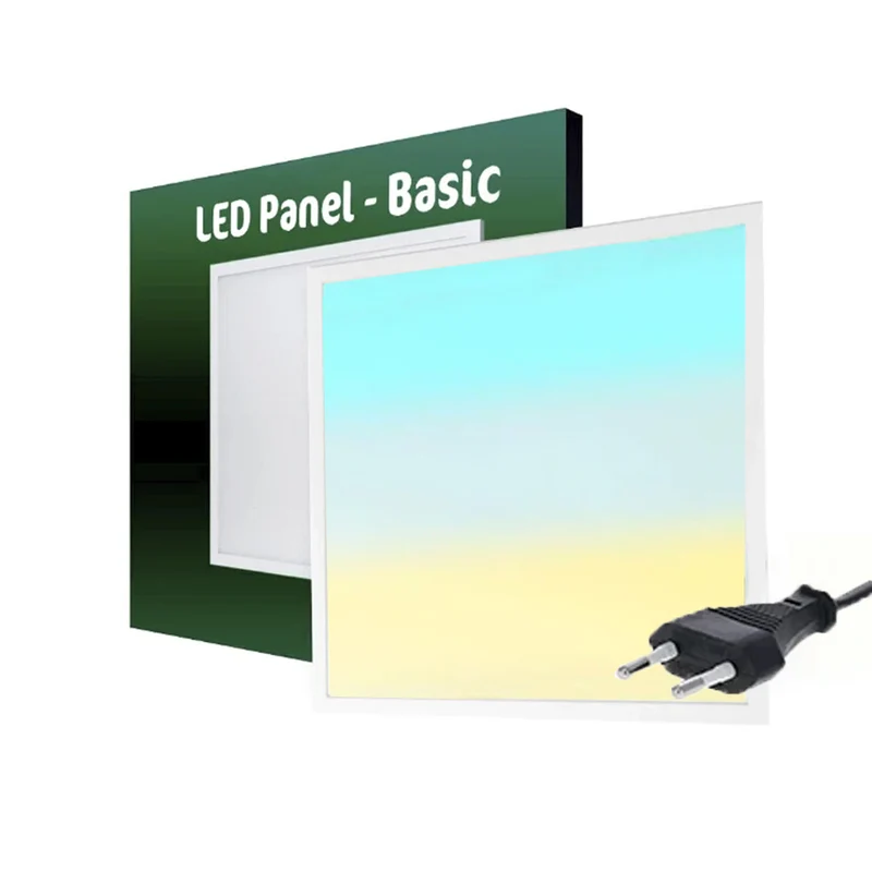 LED Panel Europa | 60x60cm | 28W | 3780 Lumen | Weiß | CCT - Schalter | Eurostecker