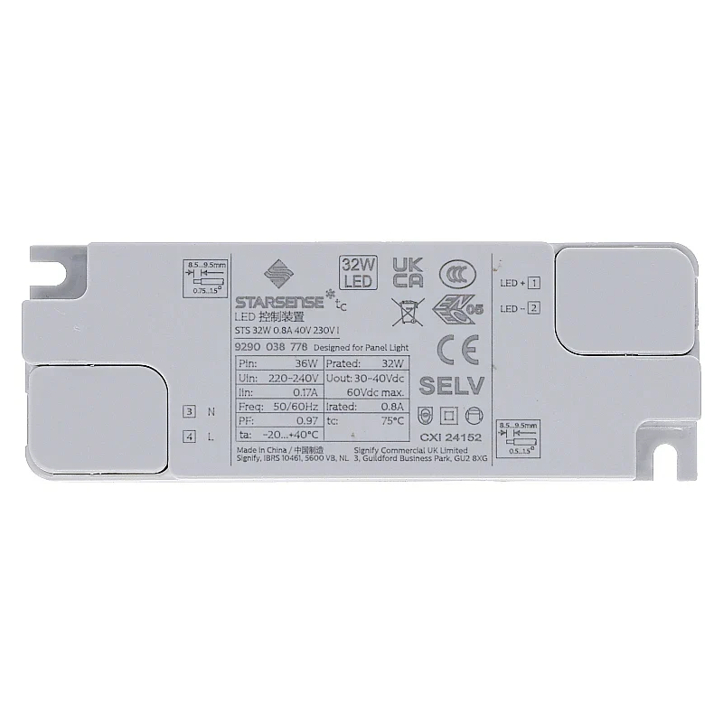 LED Panel Europa | 60x60cm | 28W | 3780 Lumen | Weiß | CCT - Schalter | Eurostecker