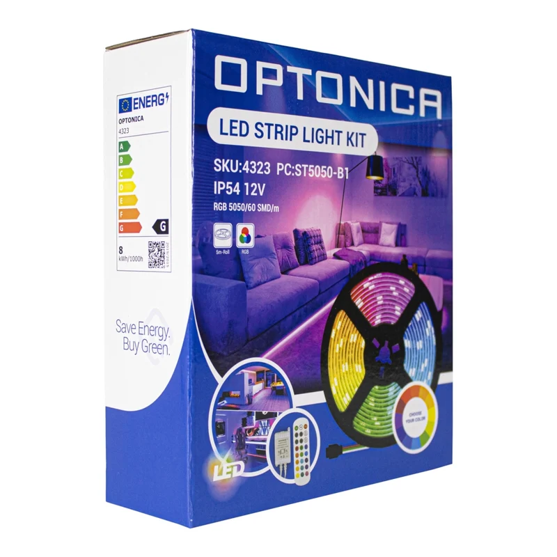 KOMPLETT LED-Streifen RGB | 5Mtr | 60 LEDS | inkl. Fernbedienung