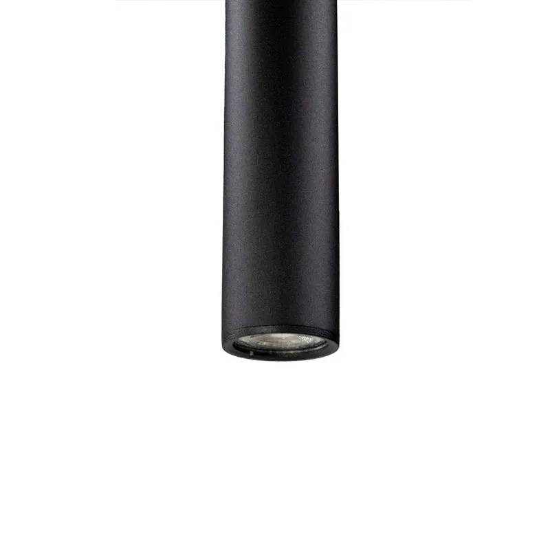 Schwarze Hängelampe länglich - 50cm | GU10-Fassung