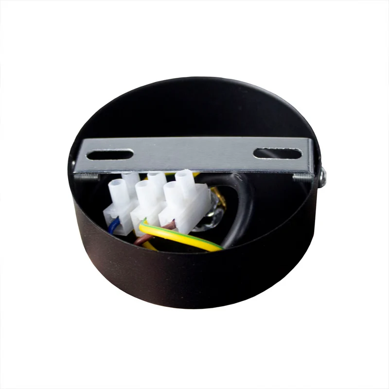 Schwarze Hängelampe länglich - 30cm | GU10-Fassung | Gold