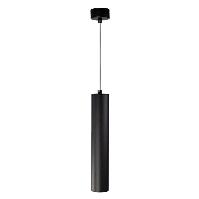 Schwarze Hängelampe – längliche Pendelleuchte – 30 cm | GU10-Fassung