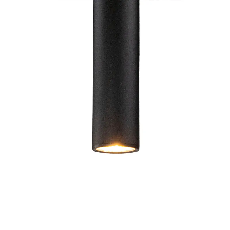 Schwarze Hängelampe – längliche Pendelleuchte – 30 cm | GU10-Fassung
